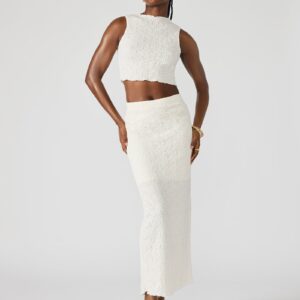 Seaside Maxi Skirt Set Cream - Image 1