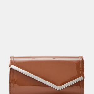 Clutchd Bag Tan Patent