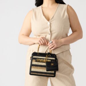 Evelyn Beachy Bag Black/tan - Image 2