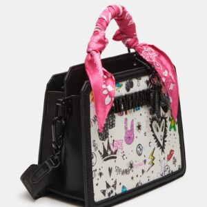 Evelyn Bandana Bag Black Multi - Image 4