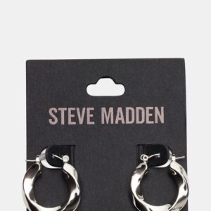Small Twisted Hoops Silver - Image 3