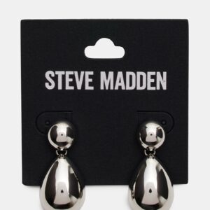 Double Teardrop Earrings Silver - Image 3