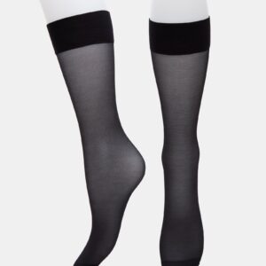 Sheer Knee High Socks Black