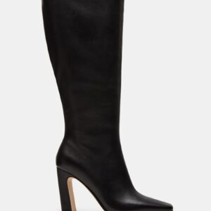 Lizette Black Leather Wide Calf - Image 1