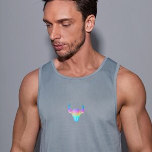 Men Bull Print Sports Tank Top Workout Tops Tank Top Pack - Image 6
