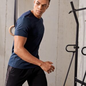 Boyfriend Style Men Quick-Drying Breathable Letter Graphic Sports Tee Basic T Shirt - Image 3