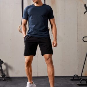 Boyfriend Style Men Quick-Drying Breathable Letter Graphic Sports Tee Basic T Shirt - Image 4