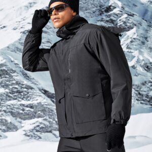 Boyfriend Style Men Zip Up Flap Pocket Hooded Sports Jacket Workout Tops