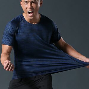 Boyfriend Style Men Space Dye Raglan Sleeve Sports Tee