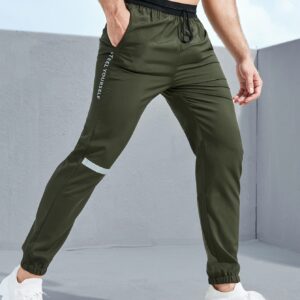Boyfriend Style Men Slogan Graphic Sports Pants