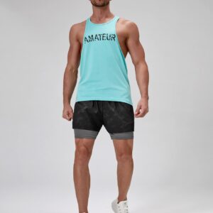 Boyfriend Style Men Reflective Panel 2 In 1 Sports Shorts With Phone Pocket - Image 6