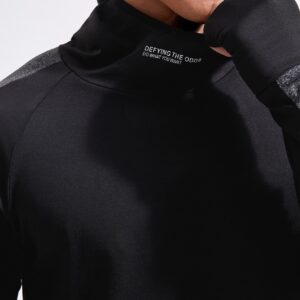 Manfinity Fitness Boyfriend Style Men Contrast Side Seam Raglan Sleeve Thumb Holes Sports Sweatshirt Back To School Basketball Boyfriend Style Men Joggers Boyfriend Style Men Hoodies - Image 3