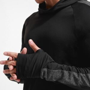 Manfinity Fitness Boyfriend Style Men Contrast Side Seam Raglan Sleeve Thumb Holes Sports Sweatshirt Back To School Basketball Boyfriend Style Men Joggers Boyfriend Style Men Hoodies - Image 4