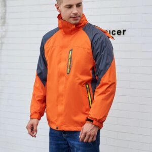 Men Zip Up Colorblock Sports Jacket Workout Tops