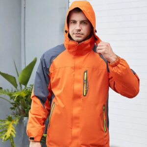 Men Zip Up Colorblock Sports Jacket Workout Tops - Image 4