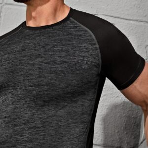 Boyfriend Style Men Space Dye Raglan Sleeve Sports Tee - Image 4