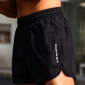 Boyfriend Style Men Drawstring Waist Sports Shorts