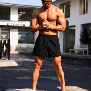 Boyfriend Style Men Drawstring Waist Sports Shorts - Image 6