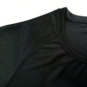 Boyfriend Style Men Solid Raglan Sleeve Sports Tee Workout Tops - Image 4