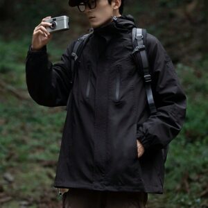 Men Zip Up Hooded Sports Jacket Workout Tops - Image 5