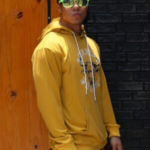 Men Letter Graphic Kangaroo Pocket Drawstring Sports Hoodie Men Sweatshirt - Image 3