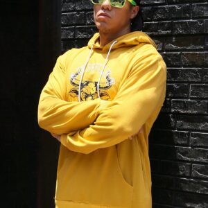 Men Letter Graphic Kangaroo Pocket Drawstring Sports Hoodie Men Sweatshirt - Image 4