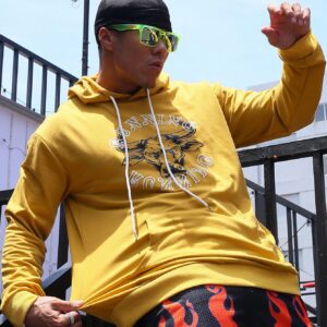 Men Letter Graphic Kangaroo Pocket Drawstring Sports Hoodie Men Sweatshirt - Image 7
