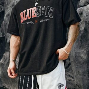 Boyfriend Style Men 1pc Letter Graphic Sports Tee Workout Tops Workout Tops Gym Top Basketball Breathable