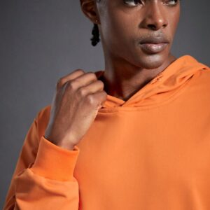 Men Kangaroo Pocket Hoodie & Colorblock Track Shorts, Athletic Suit, Tracksuit Workout Set - Image 3