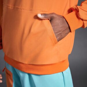 Men Kangaroo Pocket Hoodie & Colorblock Track Shorts, Athletic Suit, Tracksuit Workout Set - Image 5