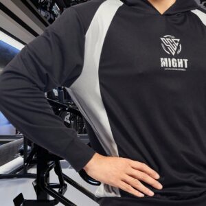 Men Letter Graphic Contrast Panel Hooded Sports Sweatshirt Hoodie Men Sweatshirt - Image 4