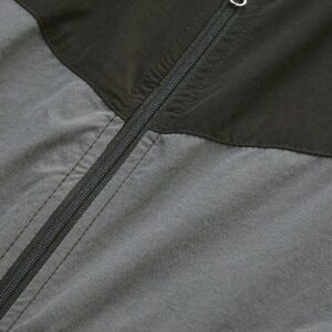 Men Colorblock Zip Up Raglan Sleeve Sports Jacket Workout Tops - Image 3