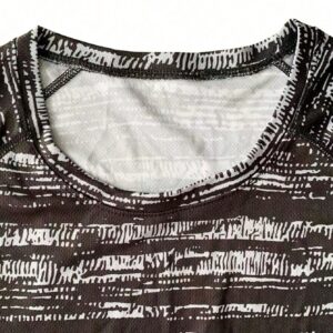 Men Space Dye Raglan Sleeve Sports Tee Workout Tops - Image 3
