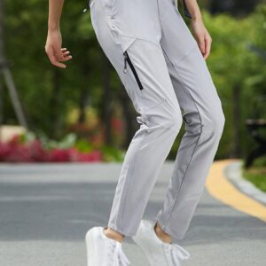 Men Zip Pocket Sports Pants Without Belt