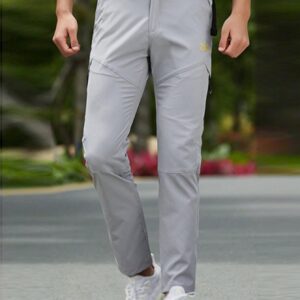 Men Zip Pocket Sports Pants Without Belt - Image 3