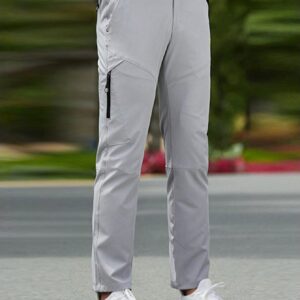 Men Zip Pocket Sports Pants Without Belt - Image 5