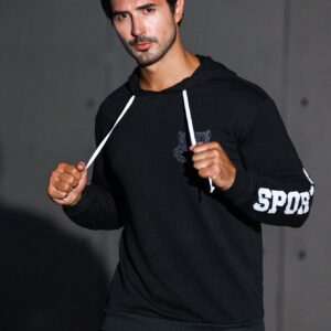 Men Letter Graphic Drawstring Sports Hoodie Men Sweatshirt - Image 3