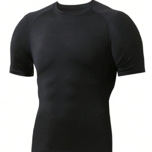 4pcs Men Solid Sports Tee Workout Tops - Image 6