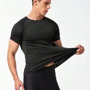 4pcs Men Solid Sports Tee Workout Tops - Image 7