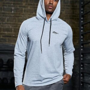 Boyfriend Style Men 3pcs Letter Graphic Drawstring Sports Hoodie Boyfriend Style Men Sweatshirt - Image 3