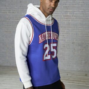 Men Letter Graphic Two Tone Drawstring Sports Hoodie Men Sweatshirt - Image 3