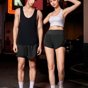 Boyfriend Style Men 1pc Solid Racer Back Sports Tank Top Workout Tops