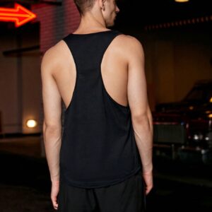 Boyfriend Style Men 1pc Solid Racer Back Sports Tank Top Workout Tops - Image 5