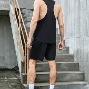 1pc Men Solid Sports Set, Athletic Suit, Tracksuit Workout Set - Image 4