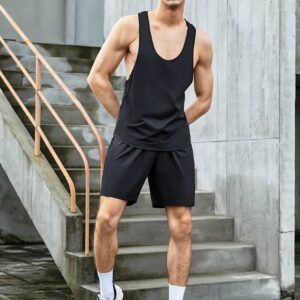 1pc Men Solid Sports Set, Athletic Suit, Tracksuit Workout Set - Image 5
