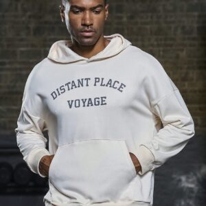 Men Slogan Graphic Drop Shoulder Sports Hoodie Men Sweatshirt