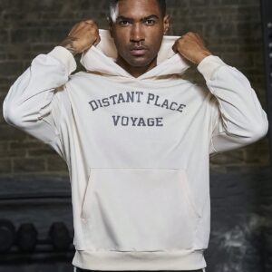 Men Slogan Graphic Drop Shoulder Sports Hoodie Men Sweatshirt - Image 3