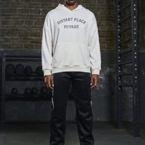 Men Slogan Graphic Drop Shoulder Sports Hoodie Men Sweatshirt - Image 4
