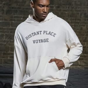 Men Slogan Graphic Drop Shoulder Sports Hoodie Men Sweatshirt - Image 5