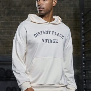 Men Slogan Graphic Drop Shoulder Sports Hoodie Men Sweatshirt - Image 6